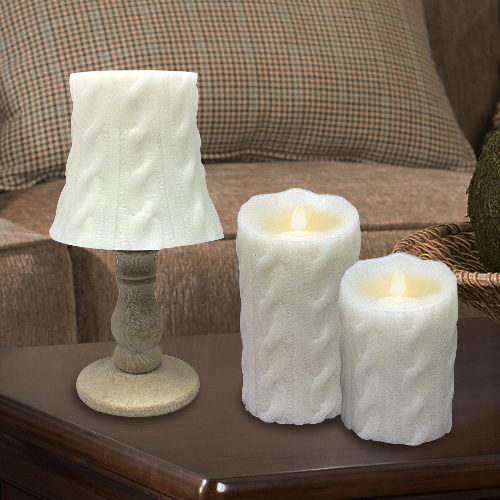 G35680+NC49809
Knitting Candle Lamp 22.5cmH
NC49792 / NC49793
Knitting Candle 15cmH /12CMH