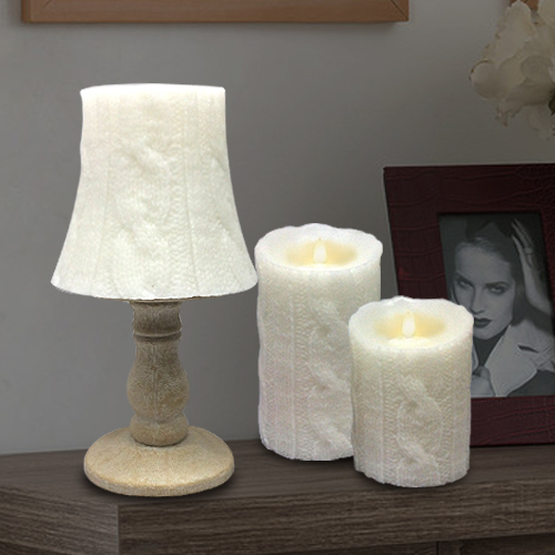 G35680+NC49808
Knitting Candle Lamp 22.5cmH
NC49784 / NC49785
Knitting Candle 15cmH /12CMH